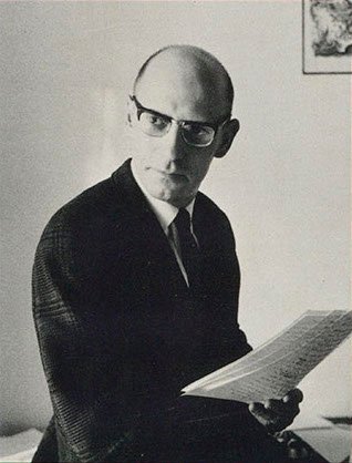 Retrato fotográfico de Michel Foucault.
