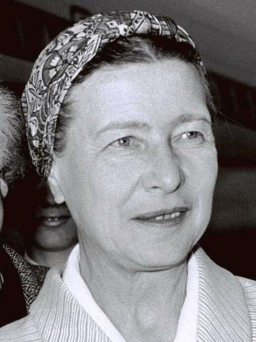 Retrato de Simone de Beauvoir.
