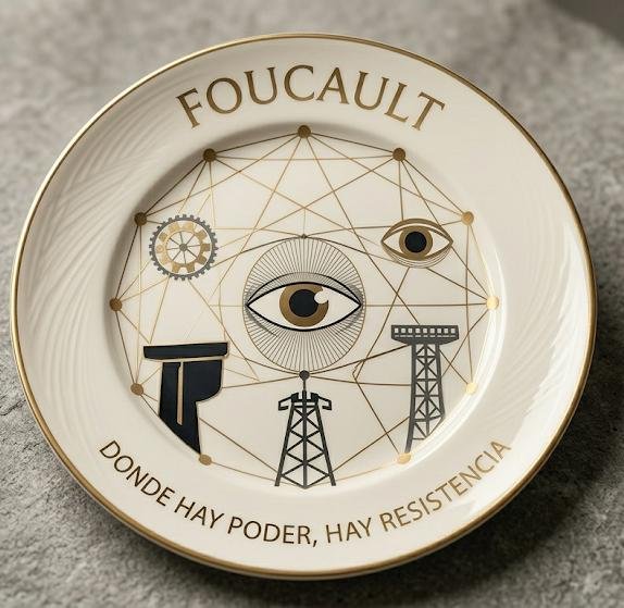 Plato decorativo inspirado en Michel Foucault.